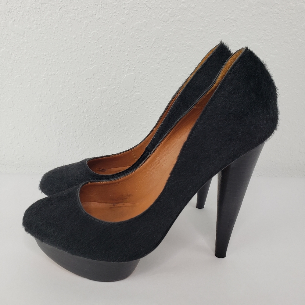 Elizabeth and James Mason Blk Pony Hair Platform 8